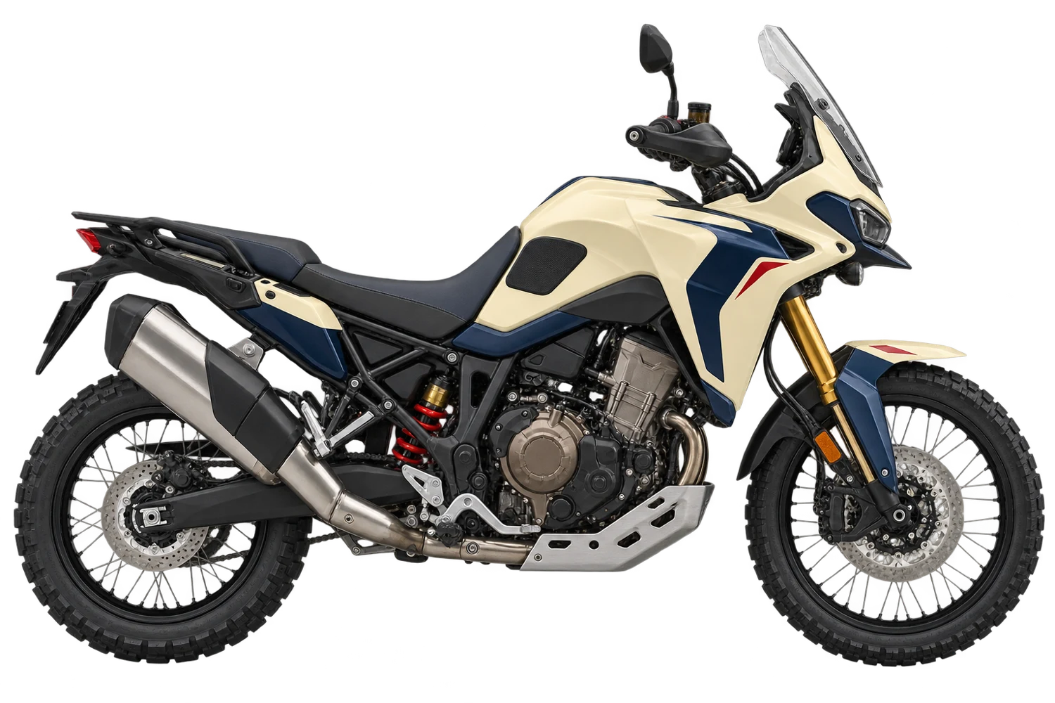Atlas pale yellow adventure motorcycle concept