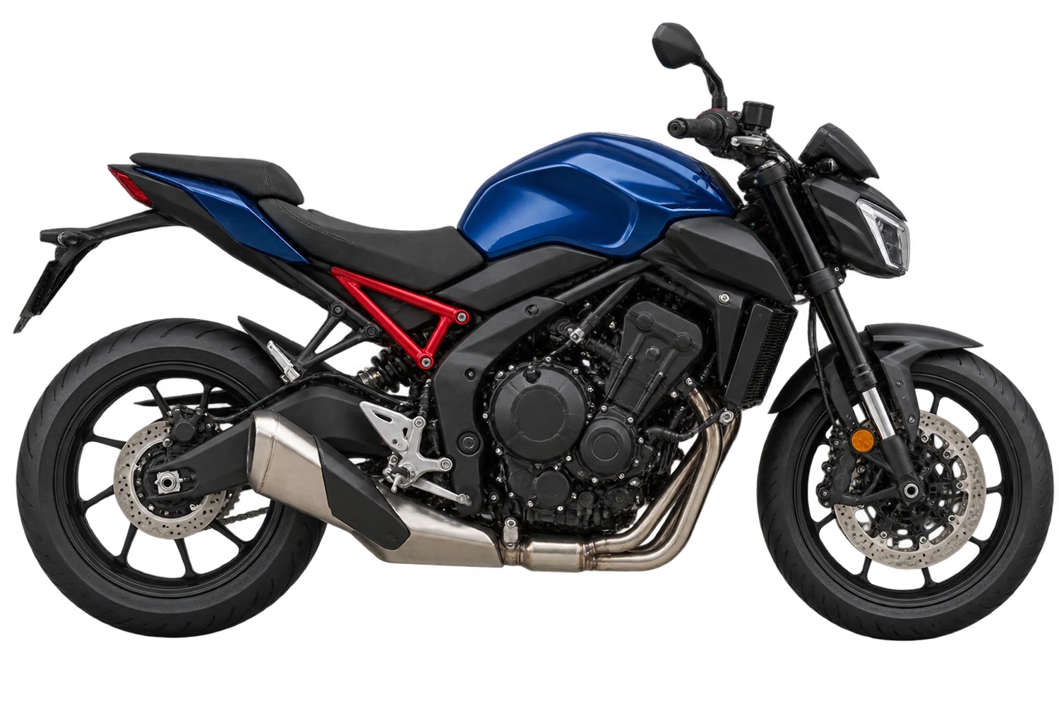 Urban blue naked motorcycle concept