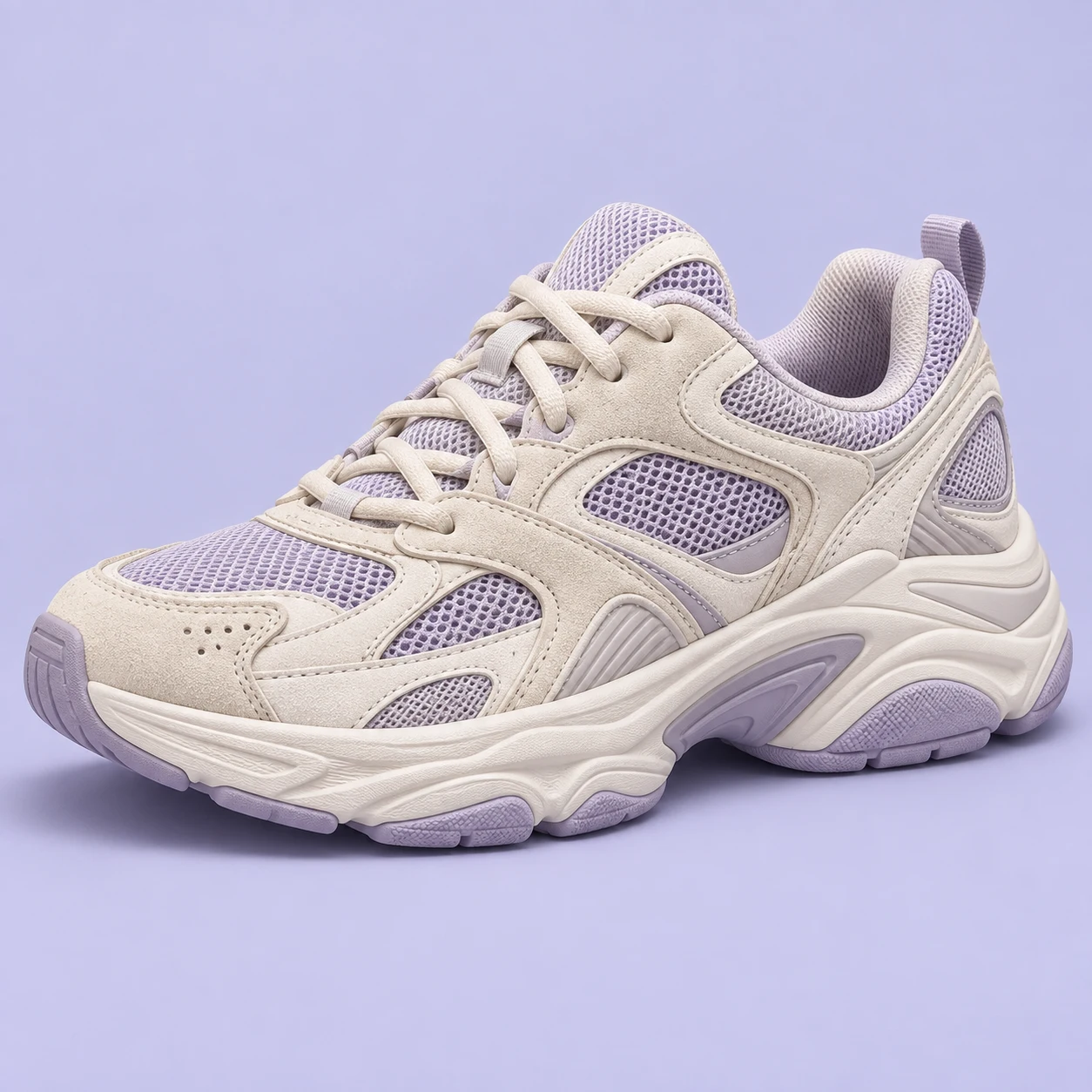 Cream and lavender Cloudform runner