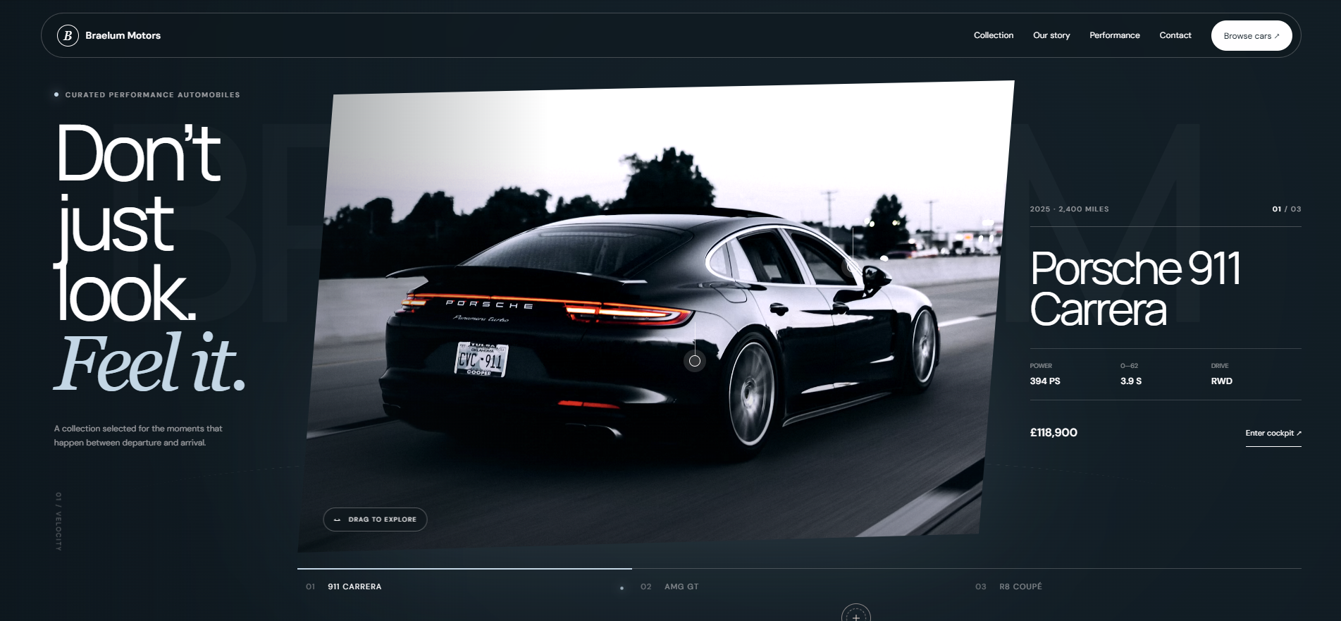 Automotive website template preview