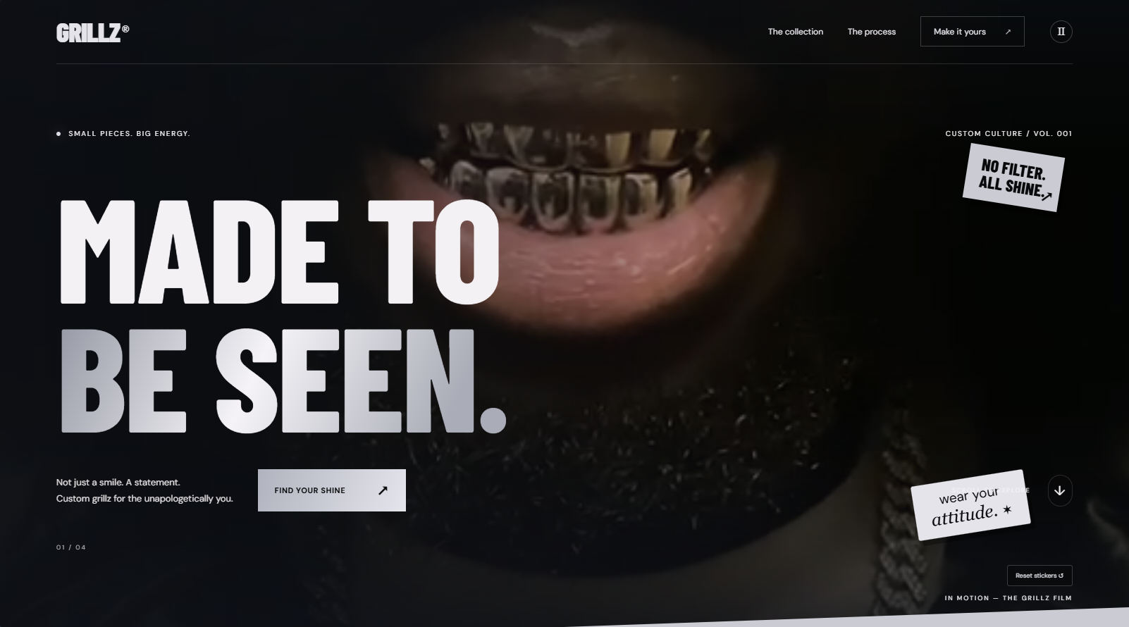 Grillz website template preview