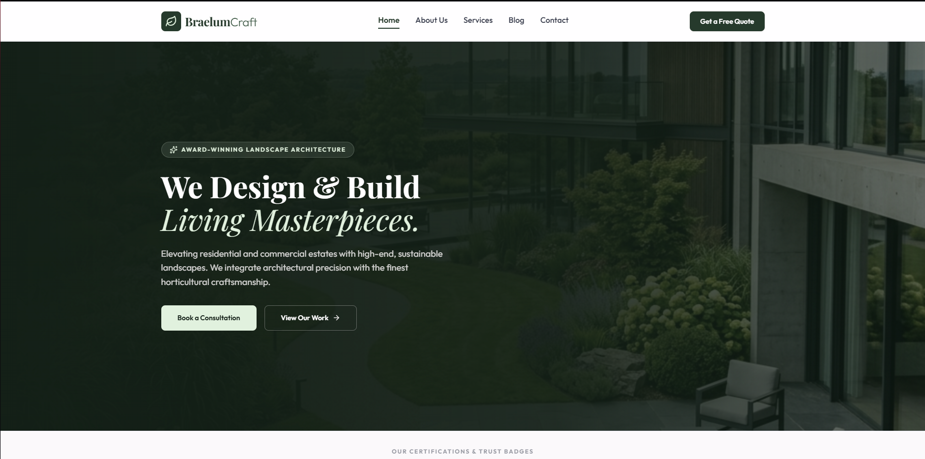Landscaping website template