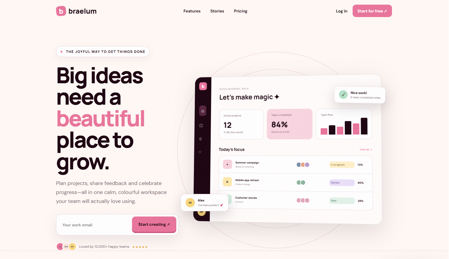 SaaS website template preview