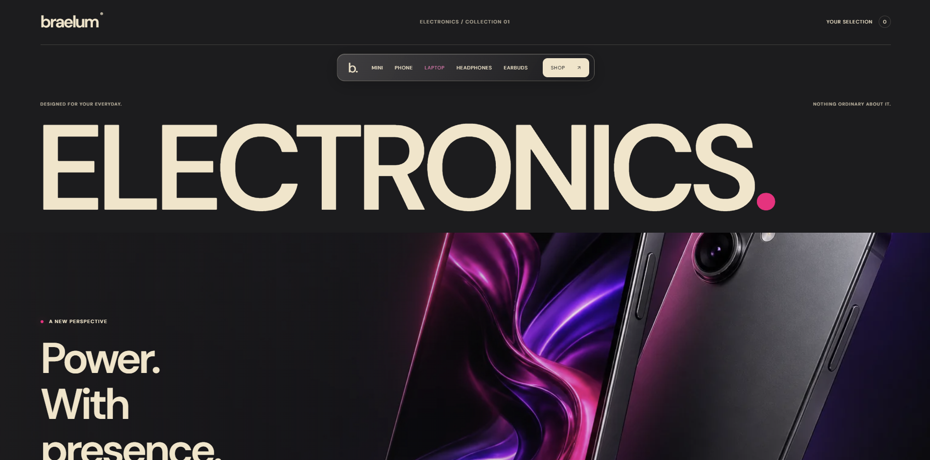 Technology website template preview